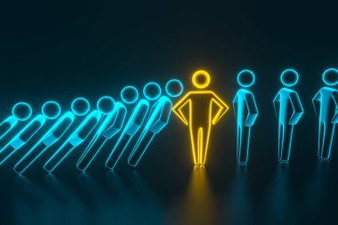 Çökmekte olan işin düşüşü özel çalışan lideri tarafından kaydedilir. 3d render