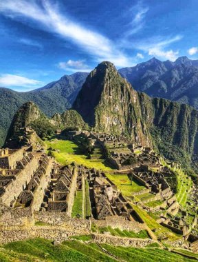 a Machu Pichu view clipart