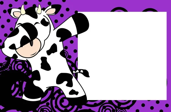 Dab Dabbing Pose Cow Kid Cartoon Picture Foundation Vector Format — стоковый вектор
