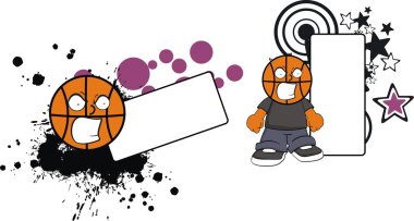 komik basketbol baş çocuk çizgi film kopya alanı vektör biçimi çok kolay en iyi Düzen ayarla