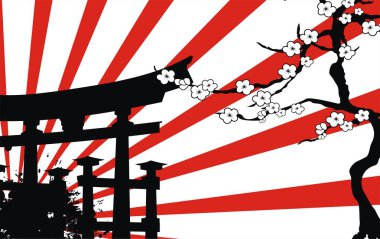 ağaç Japonya bambu arka plan asian vektör formatında düzenlemek çok kolay 