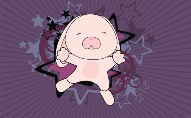 şirin bebeği tavşan vektör formatında düzenlemek çok kolay karikatür arka plan atlama 