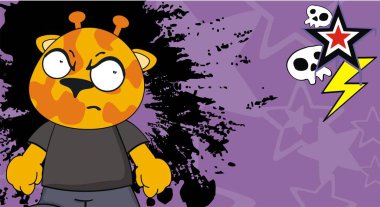 komik zürafa çocuk çizgi film arka plan vectro biçimde düzenlemek çok kolay