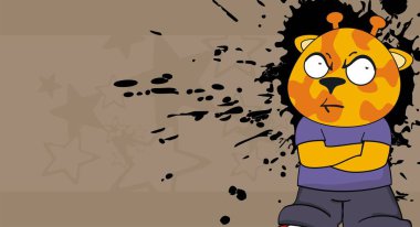 komik zürafa çocuk çizgi film arka plan vectro biçimde düzenlemek çok kolay