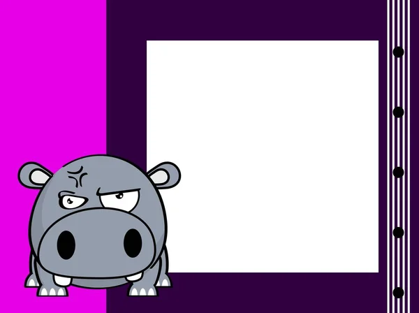 Bonito Bebê Bola Hipopótamo Desenho Animado Expressão Fundo Formato Vetorial —  Vetores de Stock