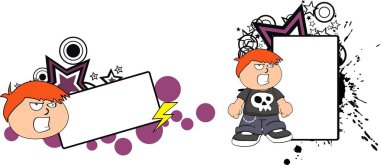 komik küçük çocuk çizgi film kopya alanı küme vektör biçiminde düzenlemek çok kolay