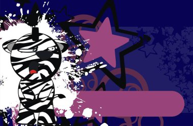 komik küçük zebra ifade arka plan vektör formatında düzenlemek çok kolay karikatür