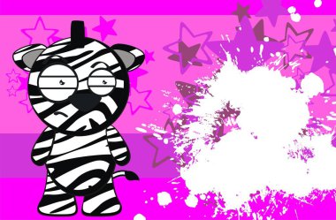 komik küçük zebra ifade arka plan vektör formatında düzenlemek çok kolay karikatür