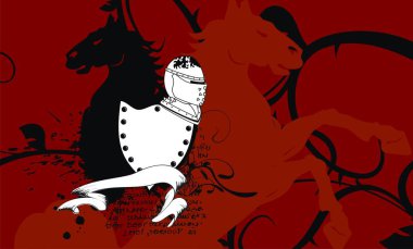 Hanedan at arması kat arka plan vektör formatında