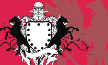 Hanedan at arması kat arka plan vektör formatında