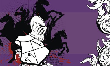 Hanedan at arması kat arka plan vektör formatında