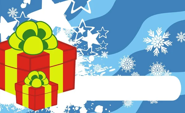 Carte Fond Boîte Cadeau Noël Format Vectoriel Très Facile Éditer — Image vectorielle