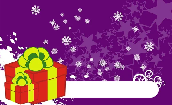 Carte Fond Boîte Cadeau Noël Format Vectoriel Très Facile Éditer — Image vectorielle