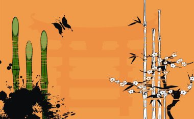 Japonca arka plan asian vektör biçiminde düzenlemek çok kolay posta