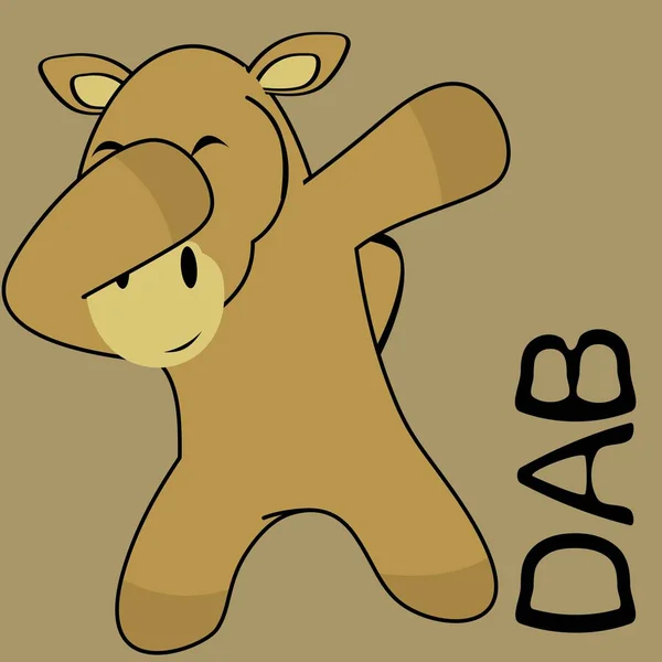 편집을 형태로 만화를 Dabbing Dab — 스톡 벡터