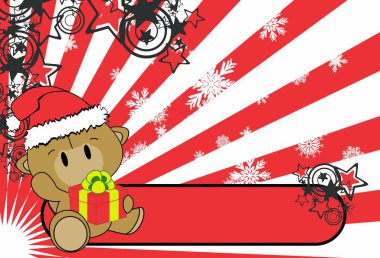 şirin bebek deve karikatür xmas arka plan kartı vektör formatında