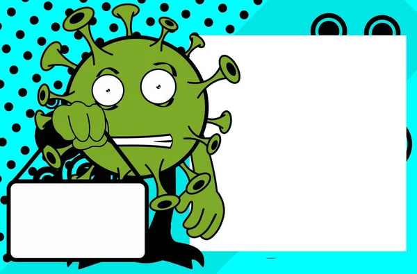 面白いコロナウイルスCovid漫画のフレーム画像の背景ベクトル形式 — ストックベクタ