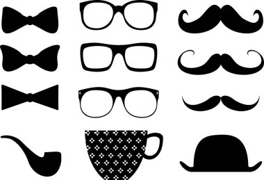 hipster biçim ögeleri koleksiyonu vektör biçiminde ayarlar