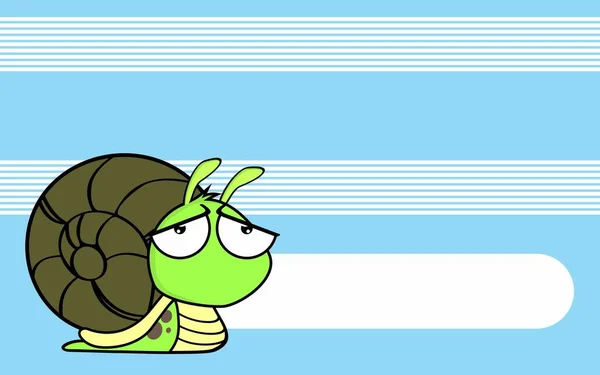 Engraçado Caracol Desenho Animado Expressão Fundo Ilustração Formato Vetor —  Vetores de Stock