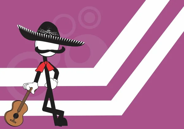 Mexicaanse Mariachi Pictogram Cartoon Achtergrond Vector Formaat Zeer Eenvoudig Bewerken — Stockvector