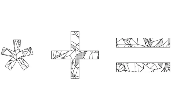 Polygon Symbol Illustration Vektorformat Eingestellt — Stockvektor