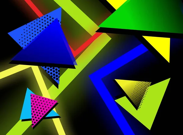 Abstrakte Geometrische Neon Bunten Hintergrund — Stockfoto