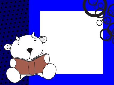 bebek keçi çizgi filmi kitap arkaplan resim çerçevesini vektör biçiminde tutuyor