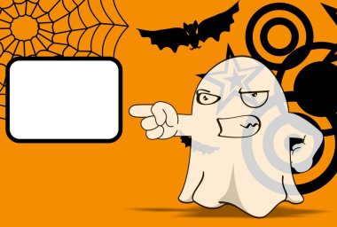 komik hayalet karikatürü cadılar bayramı arkaplan çizimi