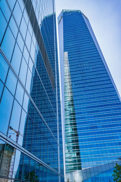 Madrid, Spain, April 13, 2019: tallest skyscrapers in Spain, Madrid — Stock Photo, Image