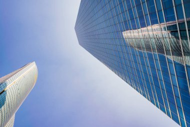 Madrid, İspanya, 13 Nisan 2019: İspanya'nın en yüksek gökdelenleri, Madrid