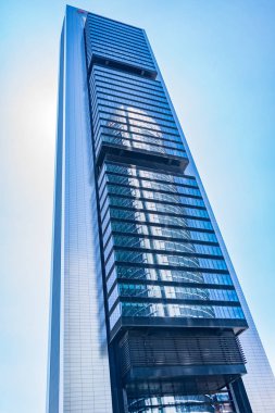 Madrid, İspanya, 13 Nisan 2019: İspanya'nın en yüksek gökdelenleri, Madrid