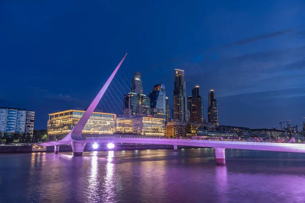 Buenos Aires Puerto Madero Argentina Diciembre 2019 Imagen Hora Azul — Foto de Stock