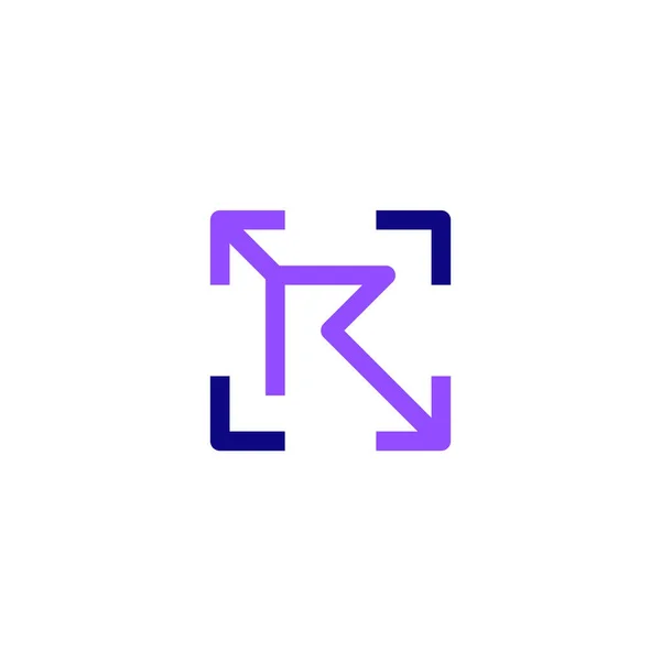 Logo Van Letter Twee Pijlen — Stockvector