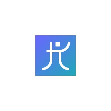 Japon tarzı modern geometrik K harfi logosu.