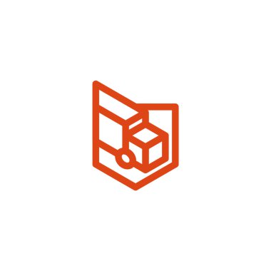 Kalkan şeklindeki bir kamyonun sanat logosu.