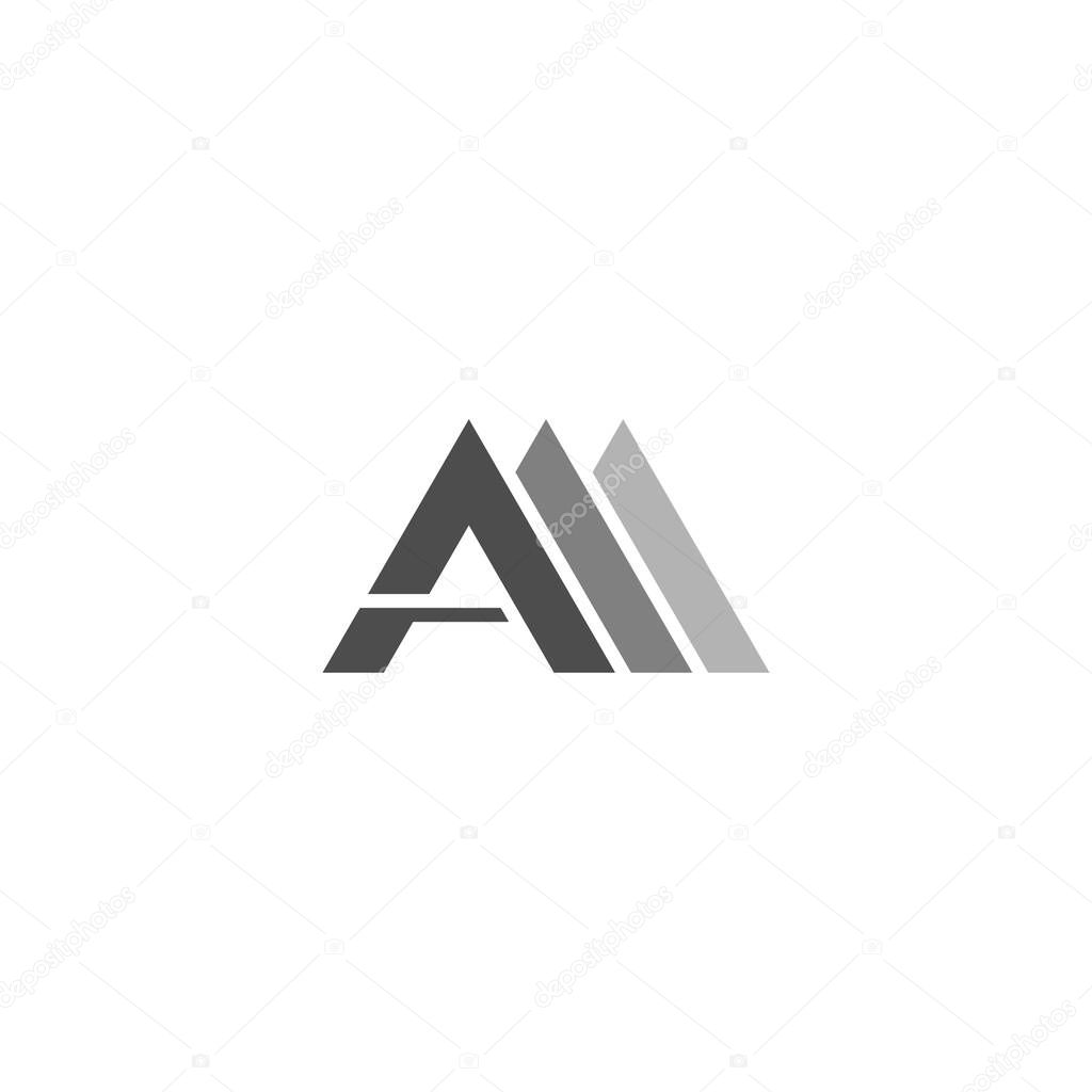 three triangle - letter a logo
