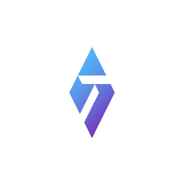 Logotipo Uma Letra Dentro Uma Forma Diamante —  Vetores de Stock