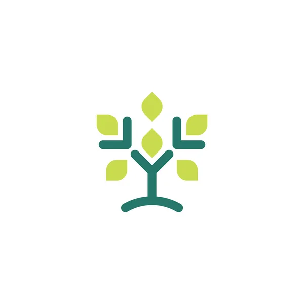 Logo Árbol Figura Humana — Vector de stock