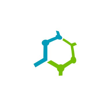 Altıgen şekli bir molekülün yapısını gösterir