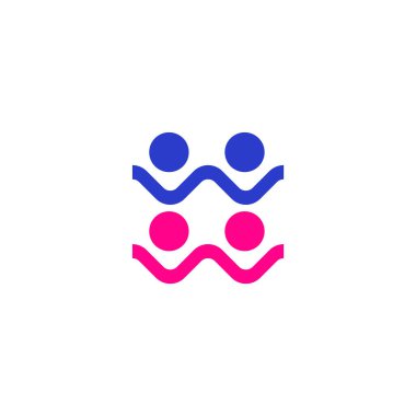 Dört kişinin logosu iki dalga oluşturuyor.