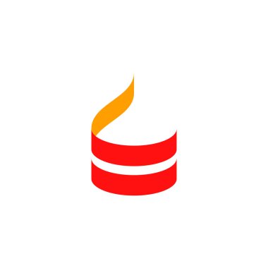 Şömine logosu iki tabak ve bir alevden.