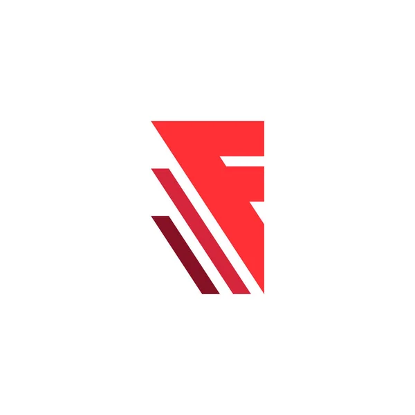 手紙Fのロゴと紙の書類 — ストックベクタ