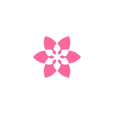 Başka bir altıgen çiçek şeklindeki altıgen çiçeğin logosu