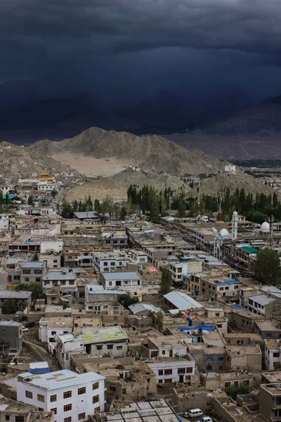 Лех Столица Королевства Ладакх Северная Индия Тибетский Горный Город Гималаях — стоковое фото
