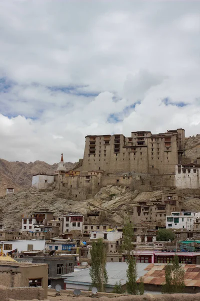 Magnifique Palais Tibétain Antique Leh Une Destination Touristique Célèbre Région — Photo