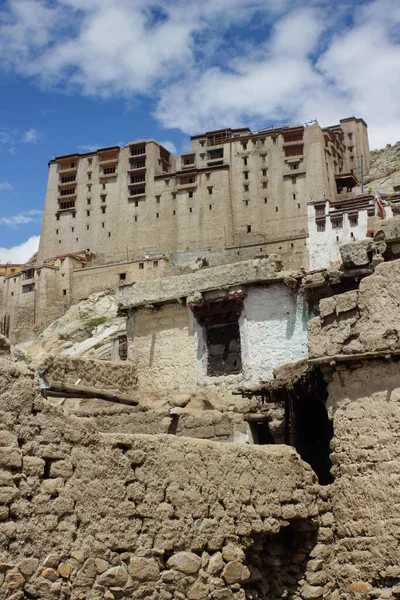 Antigo Palácio Tibetano Leh Destino Turístico Histórico Região Tibetana Ladakh — Fotografia de Stock