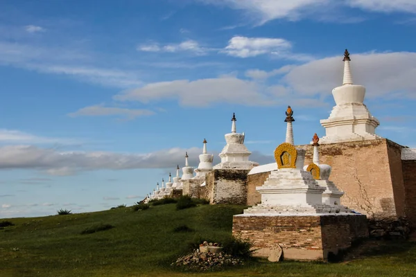 Erdene Zuu Buddhistisk Kloster Karakorum Mongolrikets Gamle Hovedstad – stockfoto
