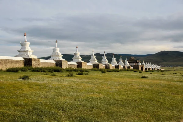 Murer Med Erdene Zuu Buddhistisk Kloster Karakorum Mongolrikets Gamle Hovedstad stockbilde