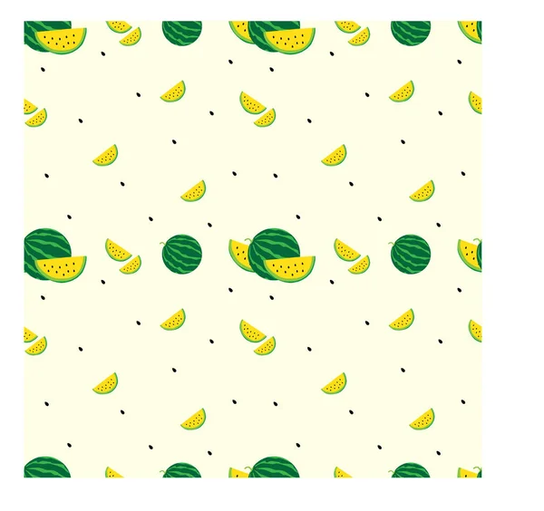 Seamless Pattern Watermelon Slices Can Used Baby Clothes Wrapping Paper — Stock Vector