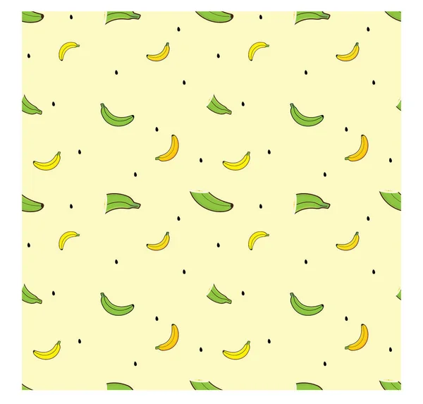 Απρόσκοπτη Μοτίβο Μπανάνα Είναι Κατάλληλο Για Βρεφικά Ρούχα Υφάσματα Shirts — Διανυσματικό Αρχείο